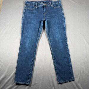 Talbots Straight Leg Jeans Womens 10 Blue Denim Stretch Casual Everyday